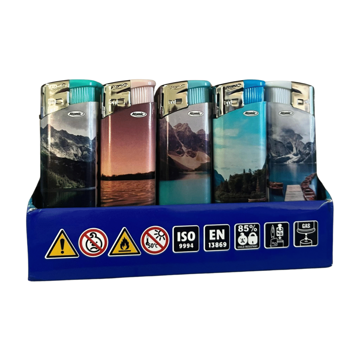 Zapalniczka Atomic F11 Lakes ( opakowanie 50szt.)
