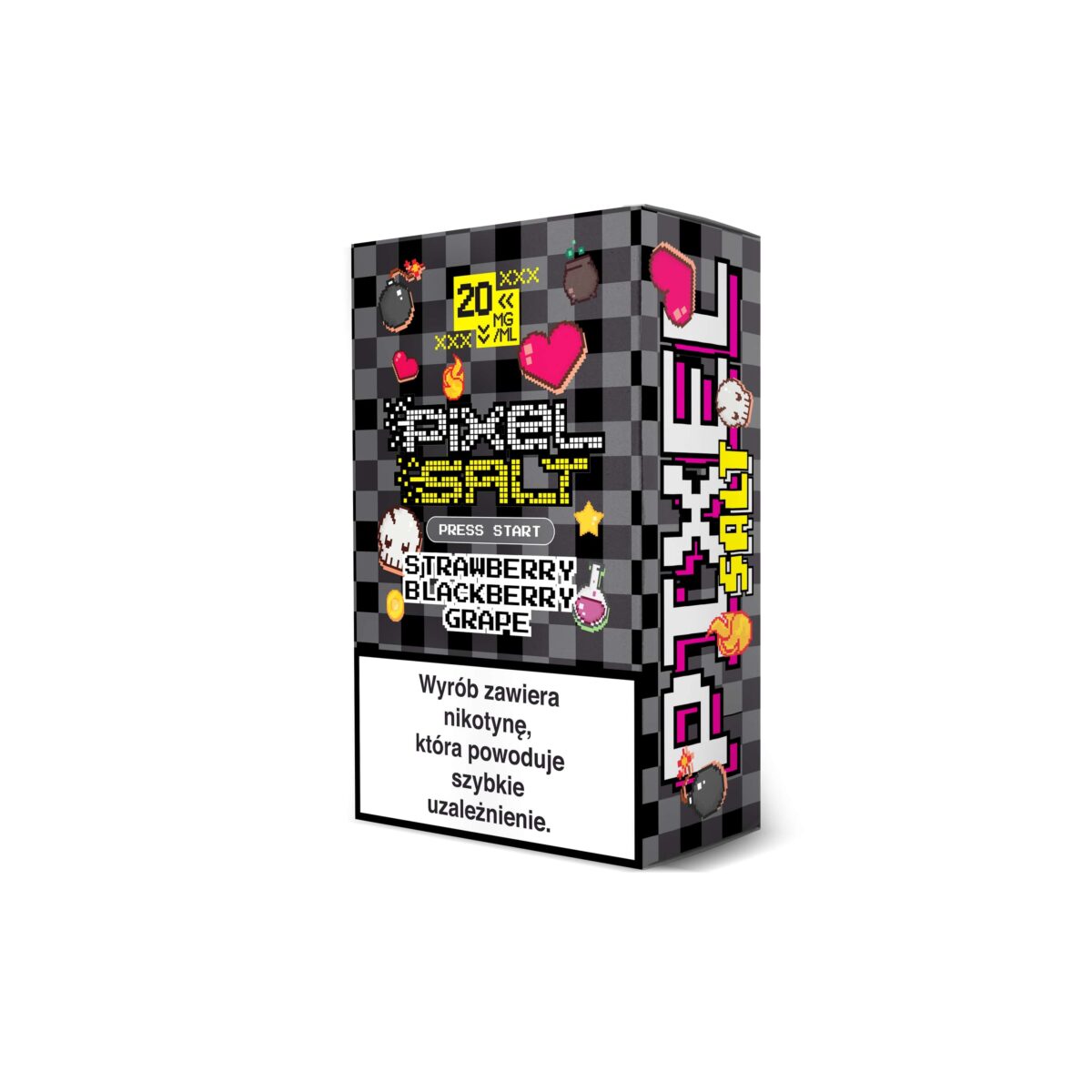 Liquid Pixel Salt 10ml 20mg Strawberry Blackberry Grape